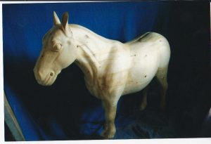 The pony carved by Charles Oldham master carver.