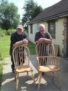 Steven Langton and Tom Thackray (right), the Windsor Chair tutors at Chippendale School of Furniture