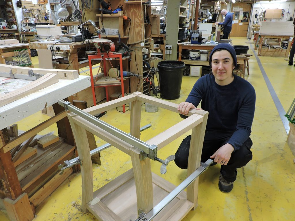 Jacob Corradi at the Chippendale furniture school