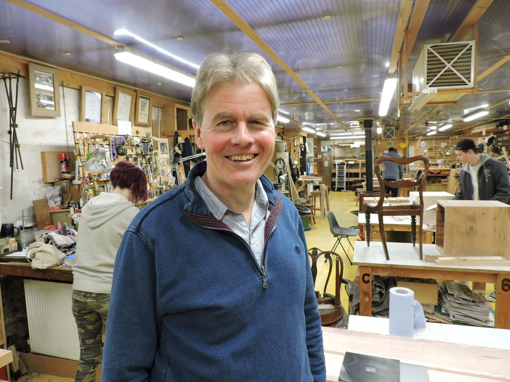 Mike Whittal at the Chippendale furniture school